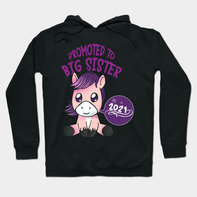 Big Sister 2021 with Pony perfect Pregnancy Announcement Hoodie by alpmedia